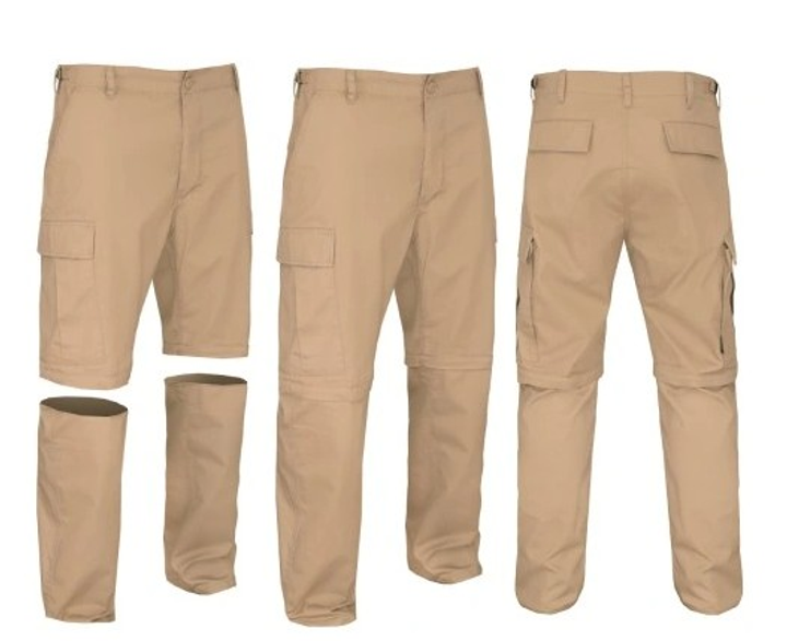 Трекинговые мужские брюки штаны BDU 2в1 Койот размер XL (Alop) идеальный выбор для комфортного и универсального ношения в любых условиях активного отдыха и приключений - изображение 1