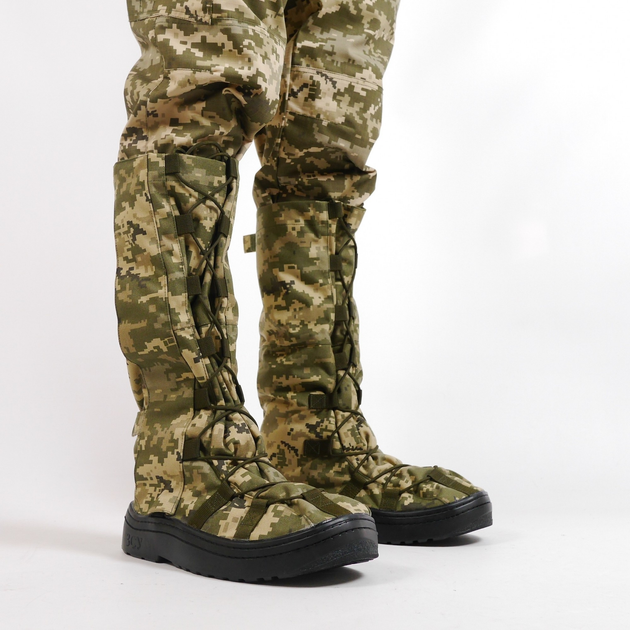 Тактические Гамаши, Размер L(42-45) Бахилы Утепленные Военные для Обуви Дождевые для Защиты Пиксель - изображение 1