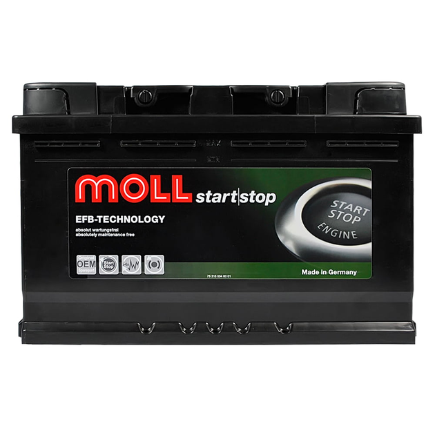 Автомобільний акумулято MOLL EFB 80Ah 800A R+ - изображение 1