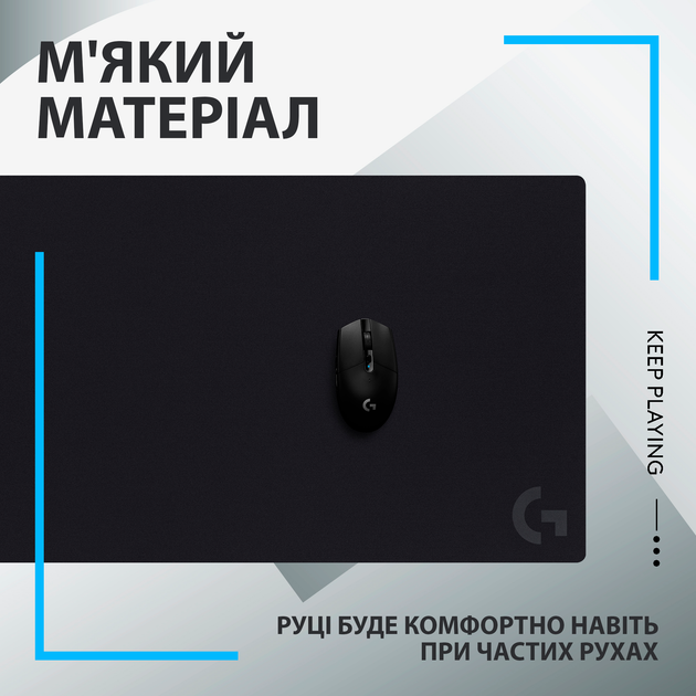Игровая поверхность Logitech G840 Gaming Mouse Pad Control Black (943-000777) - изображение 7