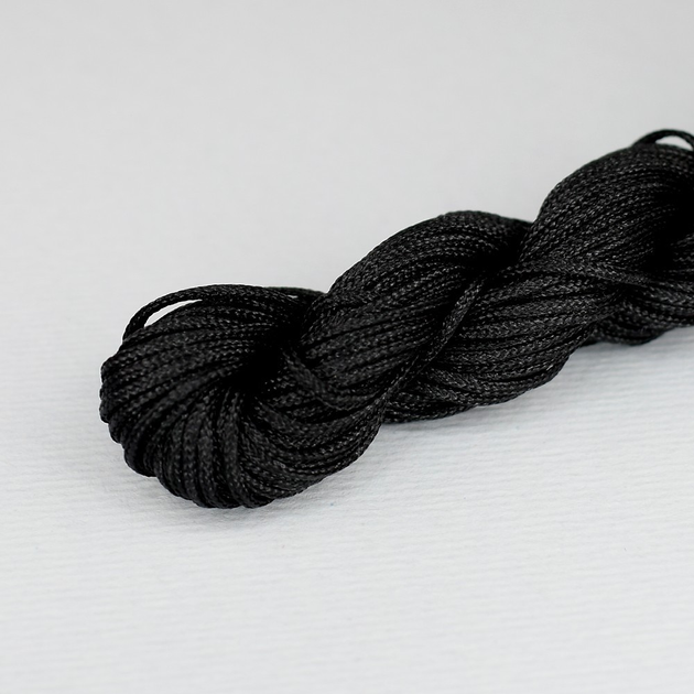 Шнур хлопковый, с оплеткой, золотистый, для плетения браслетов Шамбала, 1 mm