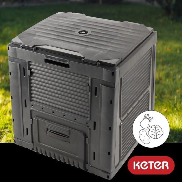 Компостер 1-камерный Keter 470 л черный - изображение 2