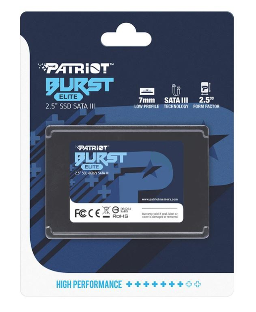 Patriot Burst Elite 240GB 2.5" SATAIII TLC (PBE240GS25SSDR) - зображення 2