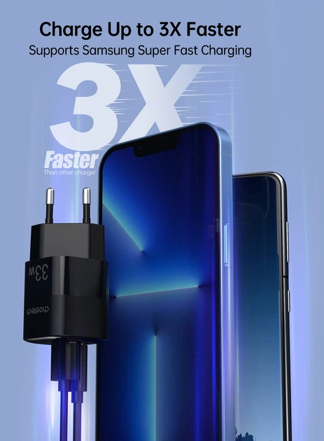 Ładowarka sieciowa Choetech PD5006-EU-BK 2 USB 33 W QC3.0/PD/PPS (PD5006-EU-BK) - obraz 6