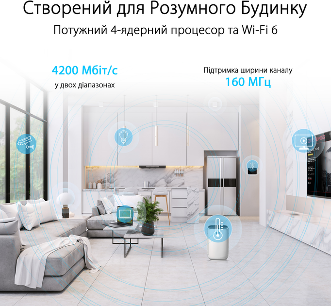 Маршрутизатор Asus RT-AX59U WiFi6 / AX4200 / 1 Гбіт/с / USB 3G/4G - зображення 12