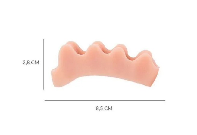 Силіконовий міжпальцевий коректор роздільник пальців Hallux Valgus Beige - изображение 3