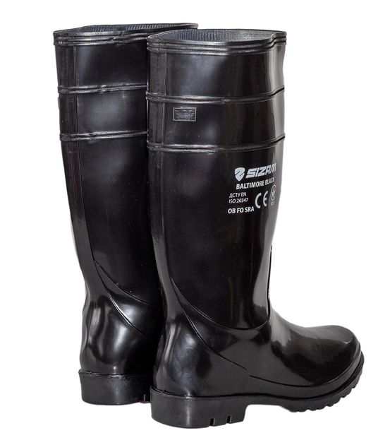 Сапоги резиновые рабочие Sizam Baltimore Light Black из ПВХ 45 (36348 ...