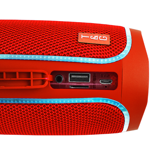 Портативная колонка TG287, Bluetooth, радио, speakerphone, красный - изображение 4