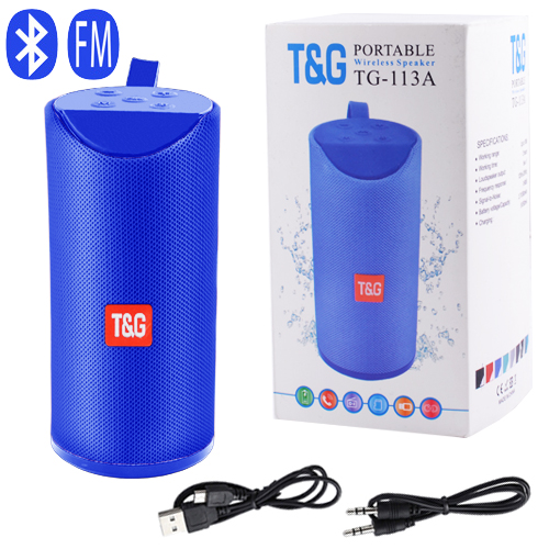 Портативная колонка TG113A, Bluetooth, радио, speakerphone, синий - изображение 5