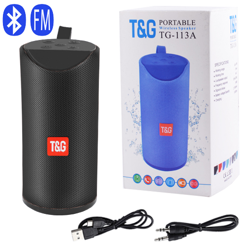 Портативная колонка TG113A, Bluetooth, радио, speakerphone, черный - изображение 5