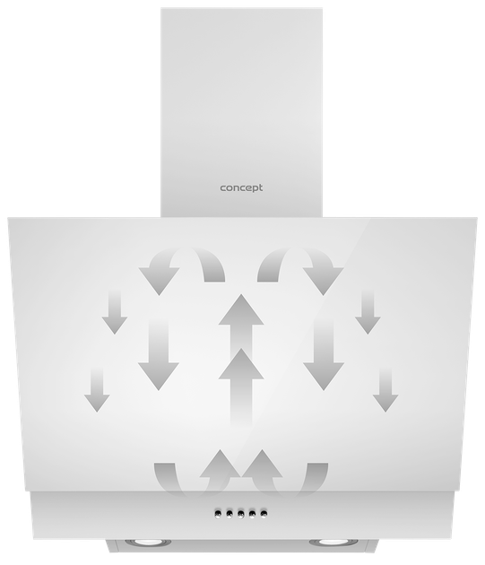 Камінна витяжка 60 cm Concept OPK5160wh WHITE - Фото 4 Камінна витяжка 60 cm Concept OPK5160wh WHITE - изображение 4