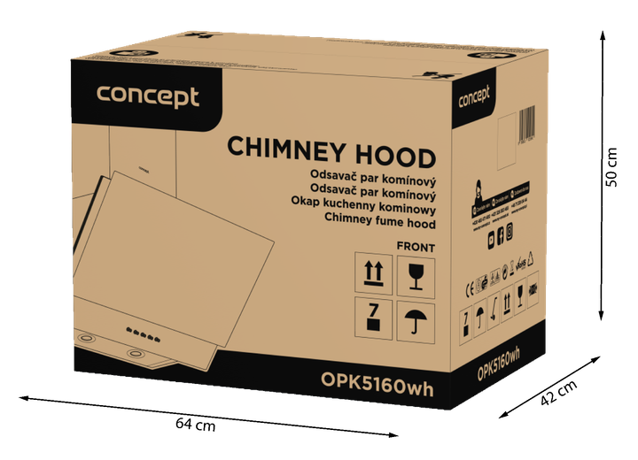 Камінна витяжка 60 cm Concept OPK5160wh WHITE - Фото 8 Камінна витяжка 60 cm Concept OPK5160wh WHITE - изображение 8