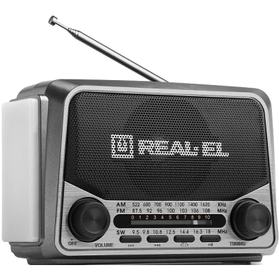Портативный радиоприемник REAL-EL X-525 Grey - Фото 1 Портативный радиоприемник REAL-EL X-525 Grey - изображение 1