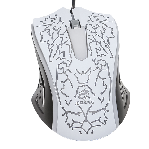 Мышь компьютерная JEQANG JM-812 White игровая проводная - изображение 3