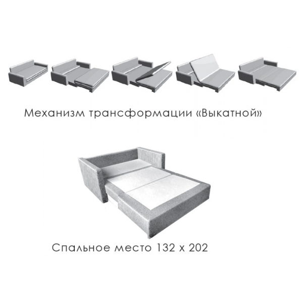 Диван 2-х місний розкладний ортопедичний для щоденного сну Рест Modern Сірий (Дерево/Текстиль) - зображення 4