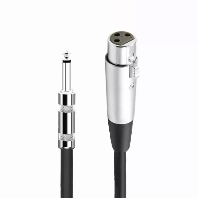 Аудио кабель для микрофона Manchez S8 XLR мама - Jack 6.3 мм 2.5 метра ...