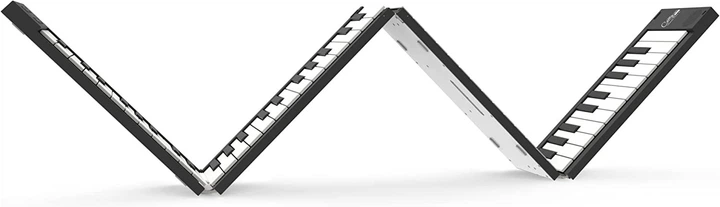 Портативный складной USB-MIDI-контроллер цифрового пианино с 88 клавишами ручной клади с аккумуляторной батареей. Цвет - Черный - изображение 3