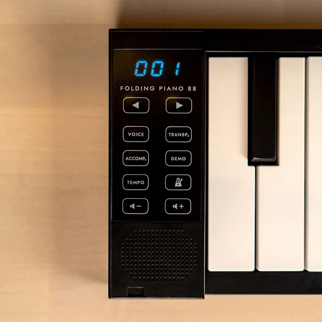 Портативный складной USB-MIDI-контроллер цифрового пианино с 88 клавишами ручной клади с аккумуляторной батареей. Цвет - Черный - изображение 5