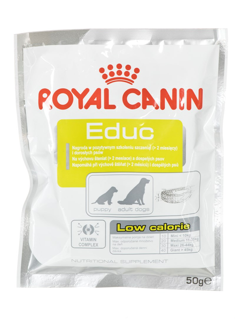 Ласощі для собак підкормка Royal Canin Educ Canine для дорослих собак і цуценят від 2 місяців 50 г (3182550781022/3182550781510) - зображення 1