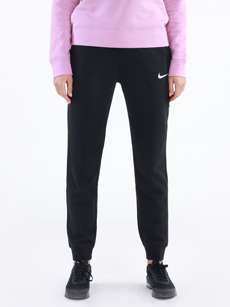 Spodnie dresowe damskie ocieplane Nike Cuffed fleece park 20 CW6961-010 XL Czarny/Biały (194502381696) - obraz 1