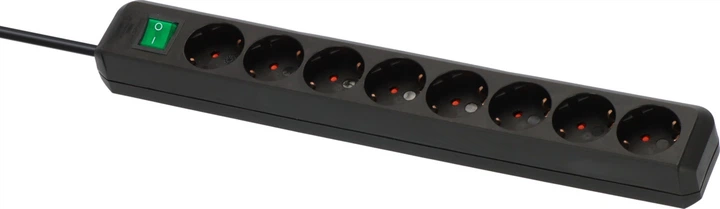 Przedłużacz Brennenstuhl Eco-Line 8 gniazdek 3 m Czarny (1159300018) - obraz 2