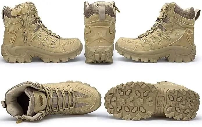 Берцы ККК тактические военные армейские водоотталкивающие ботинки на молнии и шнурках, размер 40 - изображение 2