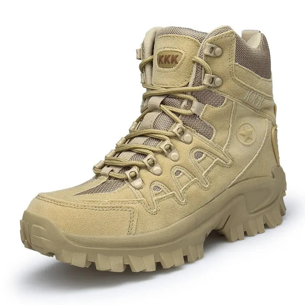 Берцы ККК тактические военные армейские водоотталкивающие ботинки на молнии и шнурках, размер 46 - изображение 1