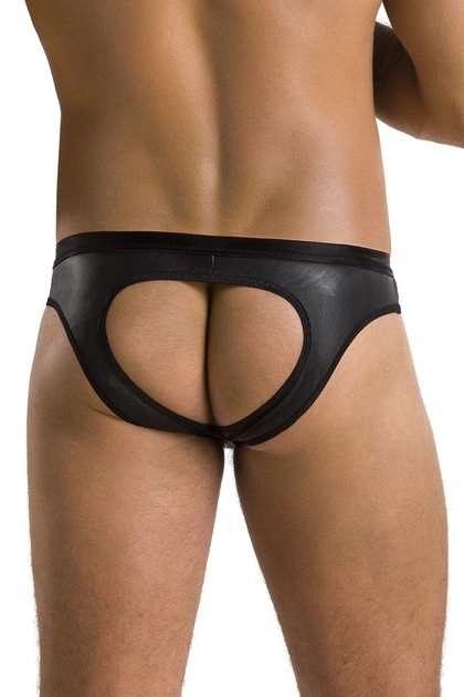Сексуальные трусы с вырезами Passion 041 SLIP OPEN JOE Черные 2XL/3XL - изображение 2