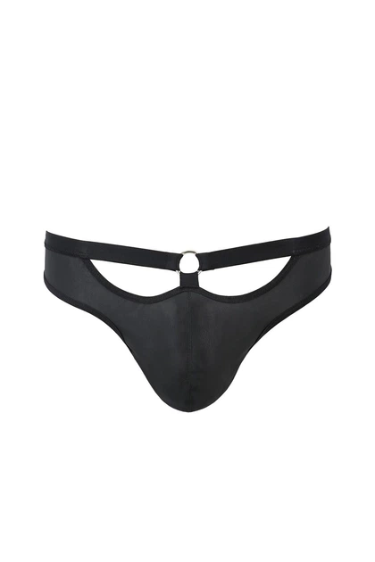 Сексуальные трусы с вырезами Passion 041 SLIP OPEN JOE Черные 2XL/3XL - изображение 3