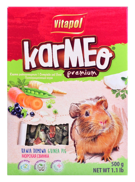 Karma pełnoporcjowa dla świnek morskich VITAPOL Karmeo Premium 500g (5904479013002) - obraz 1