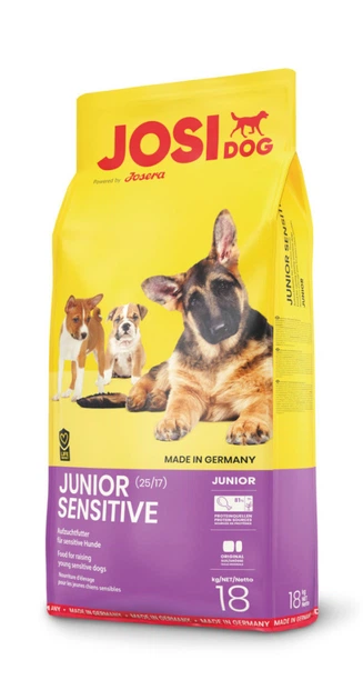 Сухий корм Josera JosiDog JUNIOR SENSITIVE 25/17 18 кг для дорослих собак - Фото 1 Сухий корм Josera JosiDog JUNIOR SENSITIVE 25/17 18 кг для дорослих собак - зображення 1