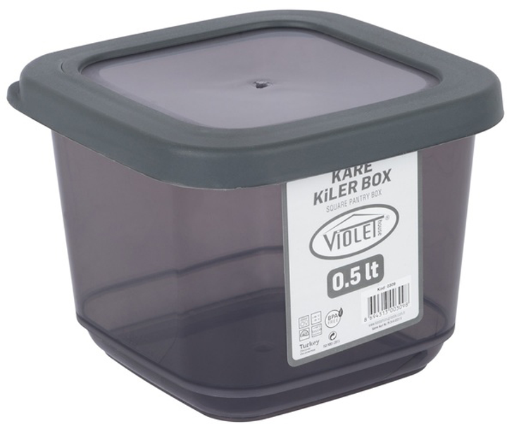 Контейнер для сыпучих продуктов Violet House 0309 Transparent Black 0.5 л (0309 Transparent Black) - изображение 1