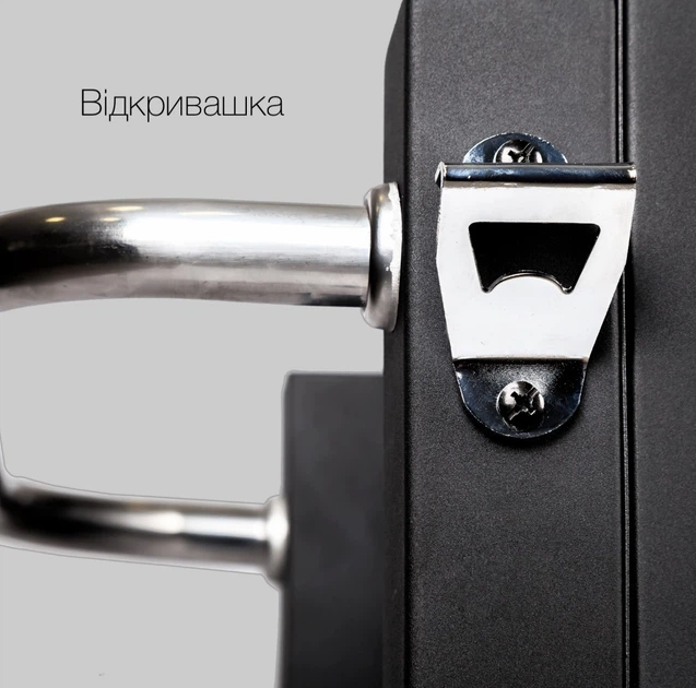 Вугільний гриль-барбекю з термометром GRILL BLACK - зображення 5