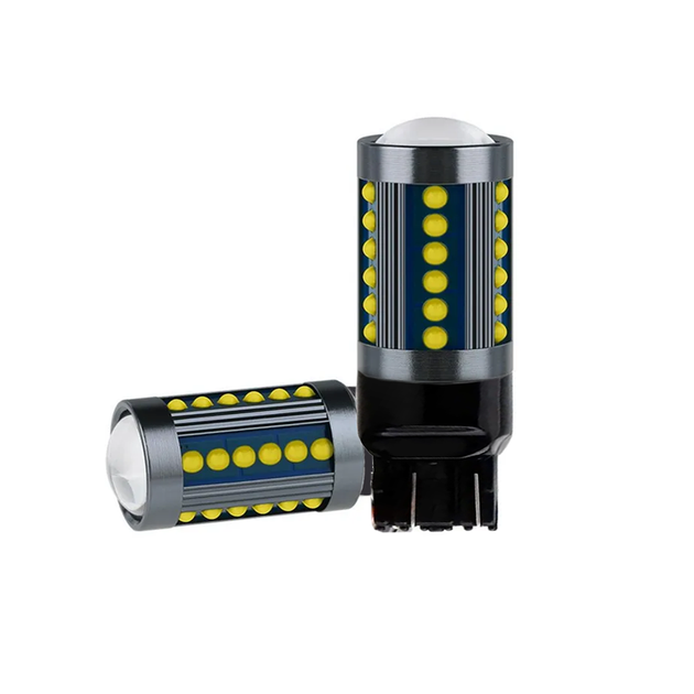 Автолампа светодиодная W21W / 7440, цоколь W3x16d, COB x 36 smd, белая, линза, 12 - 24 В - изображение 2