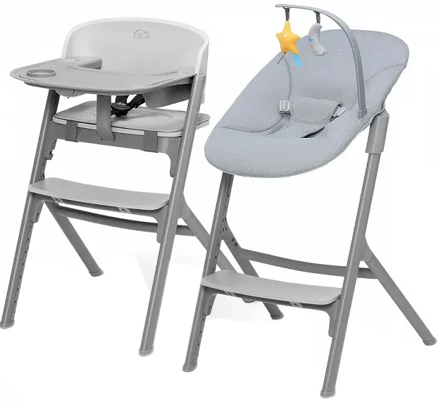 Стільчик для годування із шезлонгом Kinderkraft Igee Calmee Cloudy Grey (KHIGCA00GRY0000) - Фото 1 Стільчик для годування із шезлонгом Kinderkraft Igee Calmee Cloudy Grey (KHIGCA00GRY0000) - зображення 1