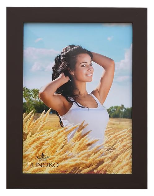Дерев'яна рамка "Руноко Коричнева 15х20" 15x20 см Коричнева (5204) - Фото 1 Дерев'яна рамка "Руноко Коричнева 15х20" 15x20 см Коричнева (5204) - зображення 1