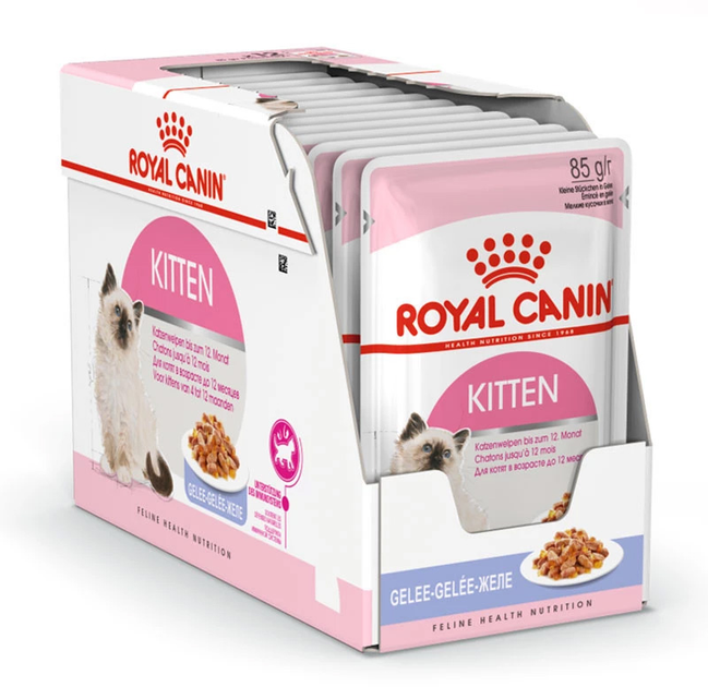 Mokra karma dla kociąt Royal Canin Kitten w galarecie 12x85 g (9003579311783) - obraz 1