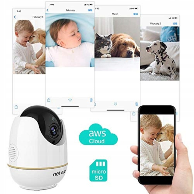 Камера видеонаблюдения, видеоняня Netvue Orb Cam NI-3221 1080P White - Фото 5 Камера видеонаблюдения, видеоняня Netvue Orb Cam NI-3221 1080P White - изображение 5