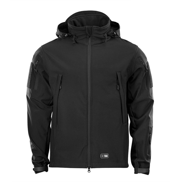 M-Tac куртка Soft Shell Black чоловіча, тактична куртка Soft Shell, Військова куртка демісезонна чорна - зображення 2