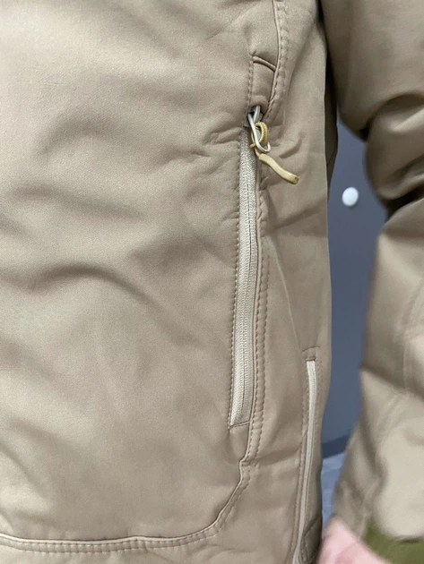 Куртка тактическая WOLFTRAP Softshell, цвет Койот, размер M, зимняя мужская куртка софтшелл для военных - изображение 8