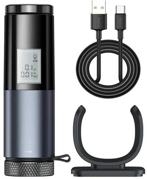 Elektroniczny alkomat Baseus Digital Alcohol Tester Black (CRCX-01) - obraz 4