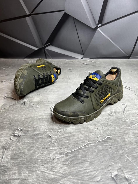Чоловічі тактичні кросівки хакі UA sh із натурального нубуку розмір 42 - зображення 2
