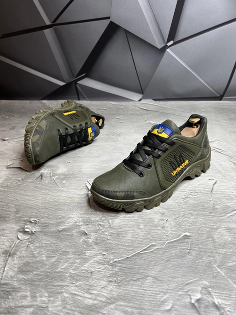 Чоловічі тактичні кросівки хакі UA sh із натурального нубуку розмір 45 - зображення 2