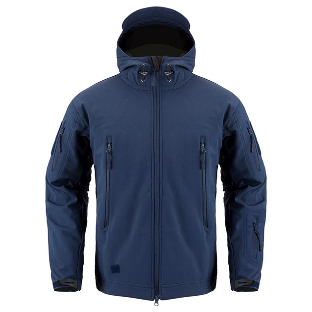 Тактична куртка / вітровка Pave Hawk Softshell navy blue (темно-синій) XXXXXL - зображення 1