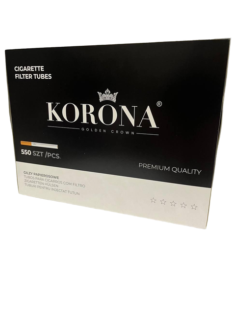 Сигаретные гильзы Korona 550 шт тор - Фото 1 Сигаретные гильзы Korona 550 шт тор - изображение 1