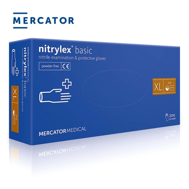 Перчатки нитриловые Nitrylex Basic размер XL 100 шт - изображение 1