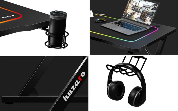 Комп'ютерний стіл HUZARO HERO 1.8 BLACK - изображение 9