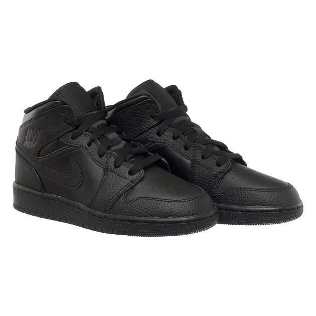 Кеды женские Jordan 1 Mid (Gs) Black 37.5 Черный 554725-091 - изображение 10