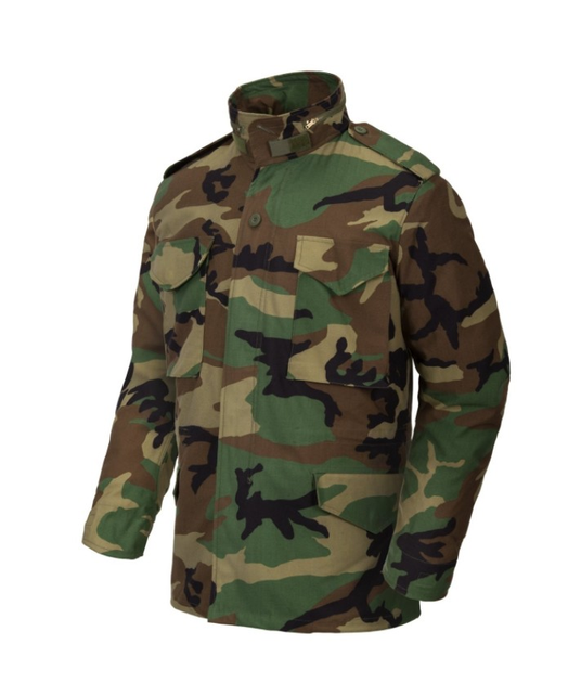 Куртка (Сатин) M65 Jacket - NyCo Sateen Helikon-Tex US Woodland XXL/Regular Тактическая мужская - изображение 1