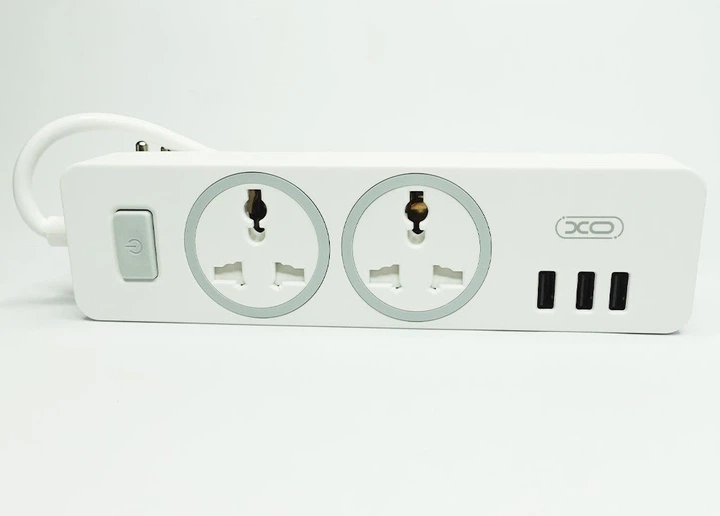 Мережевий фільтр (подовжувач) XO WL04 EU Extension Cord Socket 3роз. 3USB 10A 1.8M White - Фото 2 Мережевий фільтр (подовжувач) XO WL04 EU Extension Cord Socket 3роз. 3USB 10A 1.8M White - изображение 2